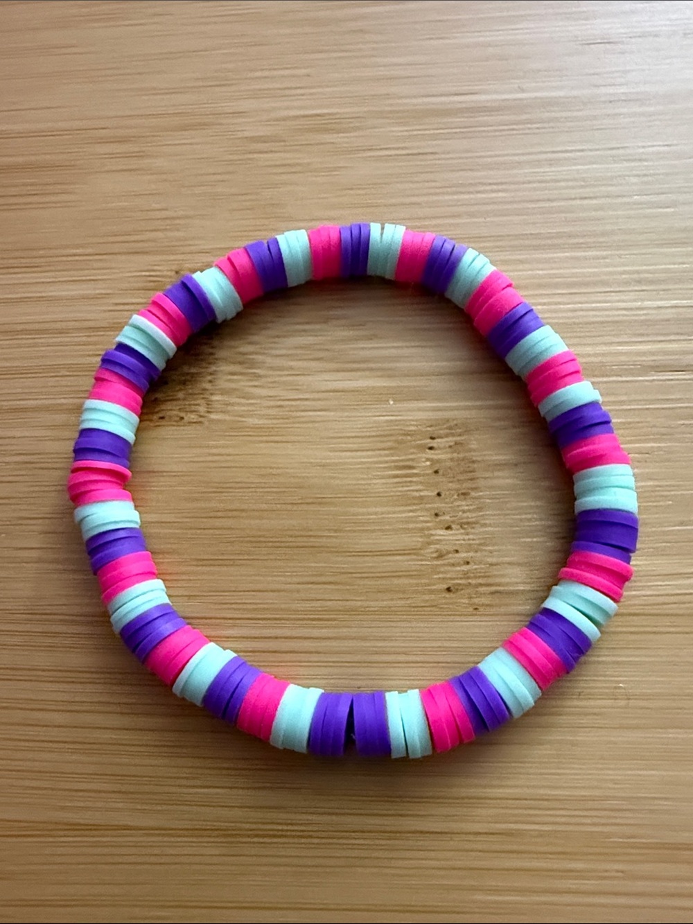 Kids Stretch Bracelet in Pink, Purple & Mint